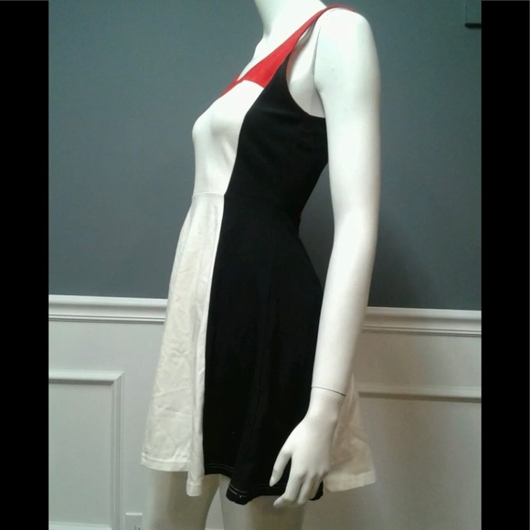 Express M Red Skater Sleeveless Dress Needs Repair - Picture 3 of 4
